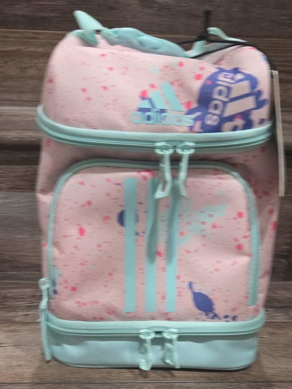 New adidas Kids Pink & Mint Lunch Bag